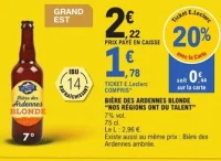 Bière des Ardennes blonde Nos Régions ont du Talent