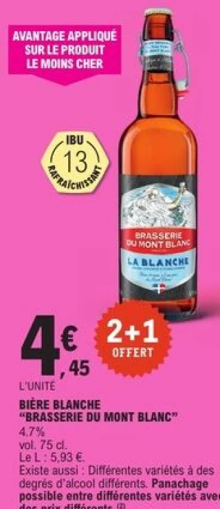 Bière blanche "Brasserie du Mont Blanc"