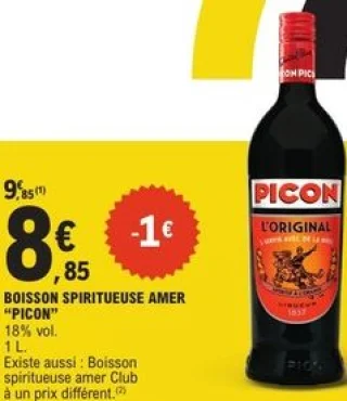 Boisson spiritueuse amer Picon
