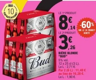 Bière blonde Bud