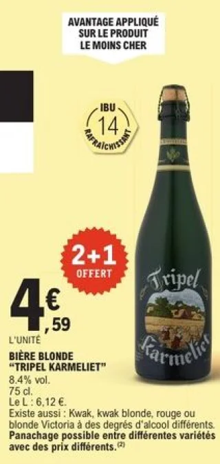 Bière Blonde "Tripel Karmeliet"