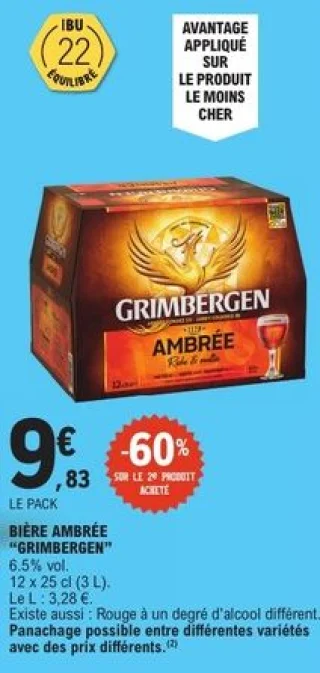 Bière Ambrée "Grimbergen"