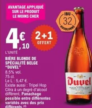 Bière blonde de spécialité belge "Duvel"