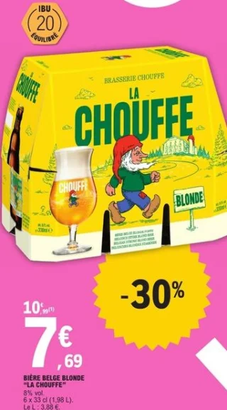 Bière belge blonde "La Chouffe"