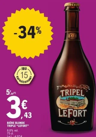 Bière blonde triple LeFort