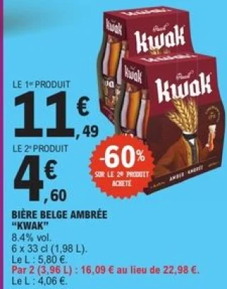 Bière belge ambrée Kwak