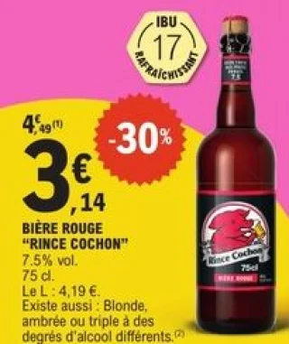 Bière rouge Rince Cochon