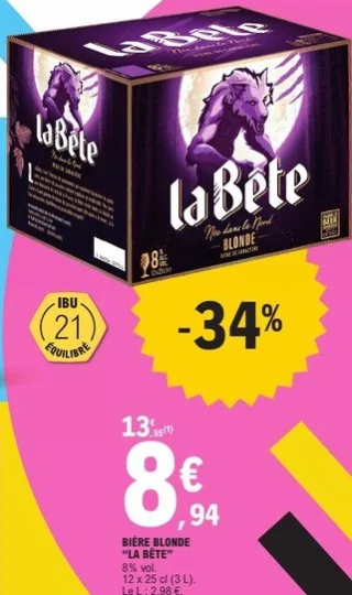 Bière blonde La Bête