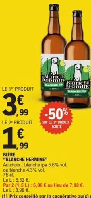 Bière Blanche Hermine