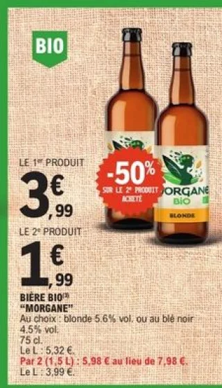 Bière bio Morgane