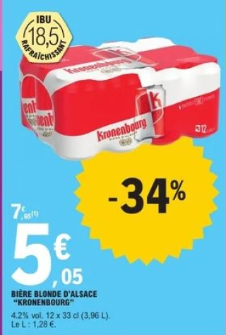 Bière blonde d'Alsace Kronenbourg