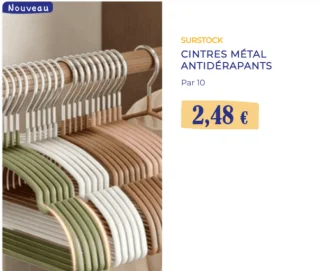 Cintres métal antidérapants