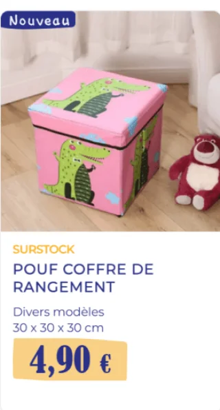 POUF COFFRE DE RANGEMENT