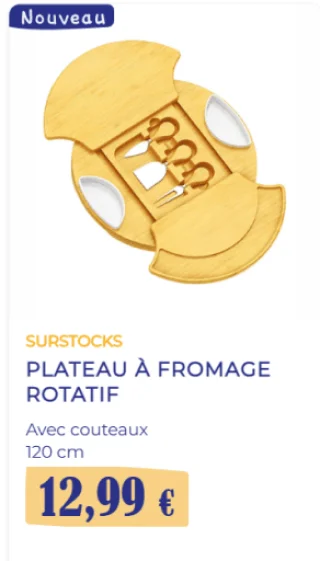 Plateau à fromage rotatif Surstocks
