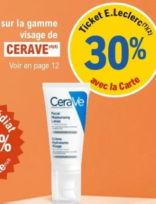 Produits de la gamme visage CeraVe