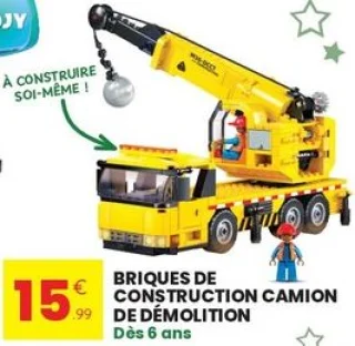 Briques de construction camion de démolition