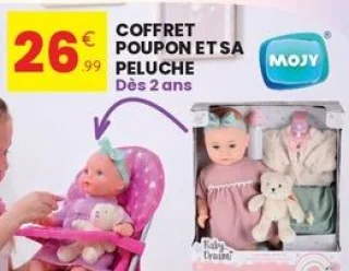 Coffret poupon et sa peluche Mojy
