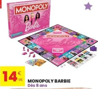 Jeu de société Monopoly Barbie