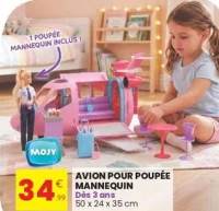 Avion pour poupée mannequin Mojy