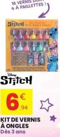 Kit de vernis à ongles Disney Stitch