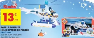 Simba Sam le pompier Hélicoptère de police