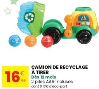 Camion de recyclage à tirer