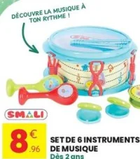 Set de 6 instruments de musique SMALI