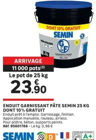 Enduit garnissant pâte Semin 25 kg