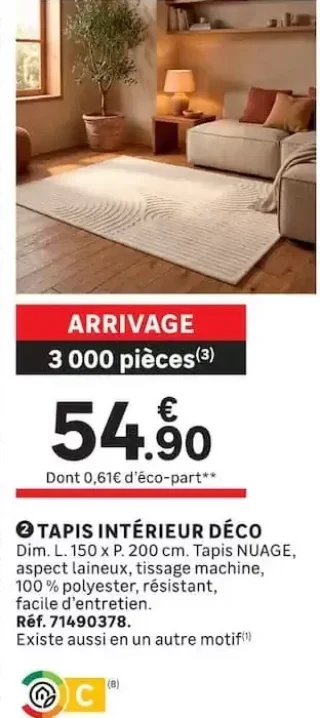 Tapis intérieur déco Nuage