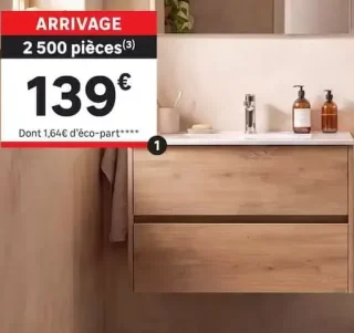 Meuble sous-vasque avec vasque Aura