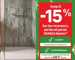 Receveurs, portes et parois Sensea Remix