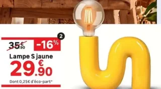 Lampe Pop S céramique jaune