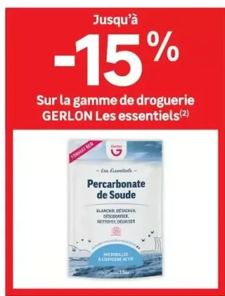 Gamme de droguerie GERLON Les essentiels - Percarbonate de Soude