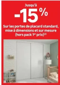 Portes de placard standard, mise à dimensions et sur mesure