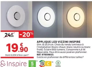 Applique LED Vizzini Inspire