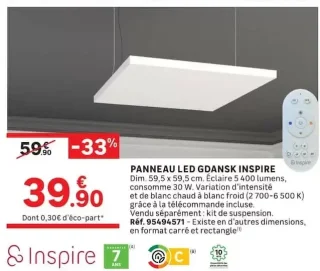 Panneau LED Gdansk Inspire