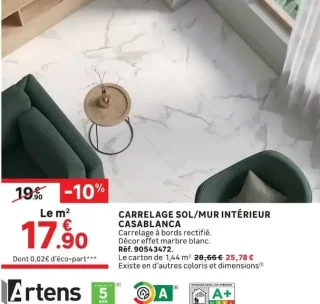 Carrelage sol/mur intérieur Casablanca Artens