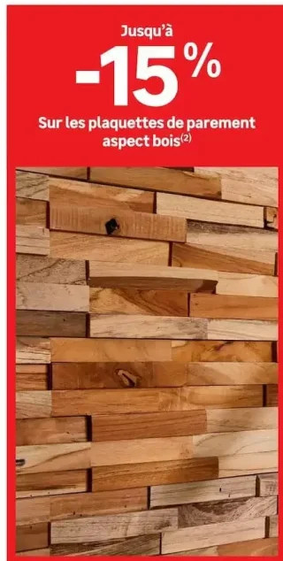Plaquettes de parement aspect bois