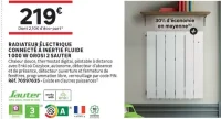 Radiateur électrique connecté à inertie fluide 1000 W Orosi 2 Sauter