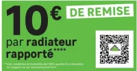 10€ de remise par radiateur rapporté