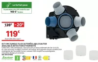 Kit VMC simple flux autoréglable Sauter Agalina à détection d'humidité