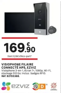 Visiophone filaire connecté HP5 Ezviz