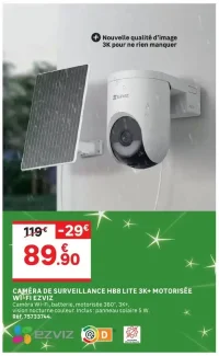 Caméra de surveillance HB8 Lite 3K+ motorisée Wi-Fi Ezviz