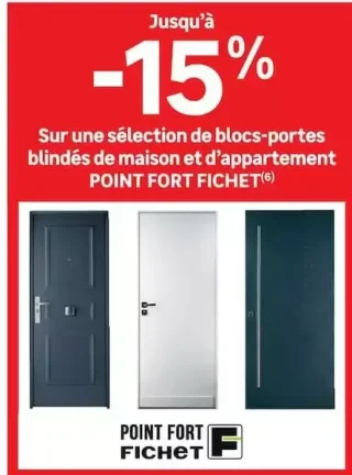 Blocs-portes blindés de maison et d'appartement Point Fort Fichet