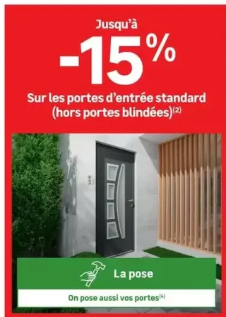 Portes d'entrée standard (hors portes blindées)