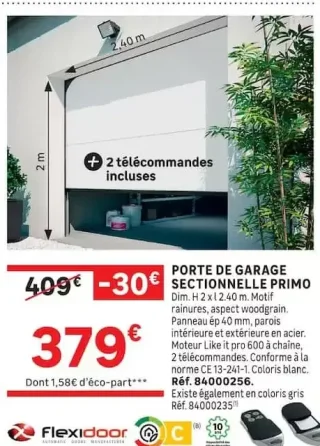 Porte de garage sectionnelle Primo Flexidoor