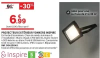 Projecteur extérieur Yonkers Inspire