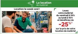 Location de matériel le week-end Leroy Merlin