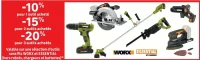Sélection d'outils sans fils WORX et ESSENTIAL BY WORX