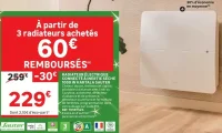 Radiateur électrique connecté à inertie sèche 1000 W Kartala Sauter